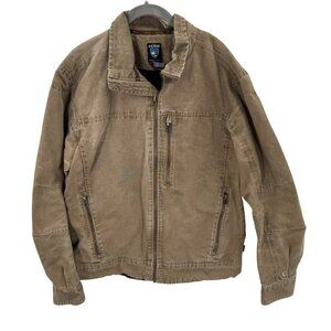 Kuhl Vintage Patina Dye Canvas Work Jacket Brown Mens Size M